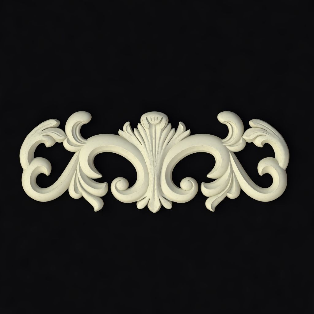 Central decor ornament for furniture 3D model_1