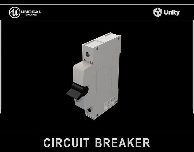Circuit Breaker Low-poly 3D model