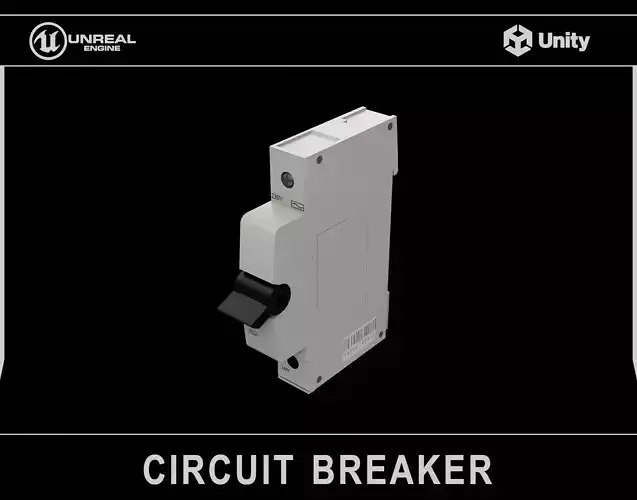 Circuit Breaker Low-poly 3D model