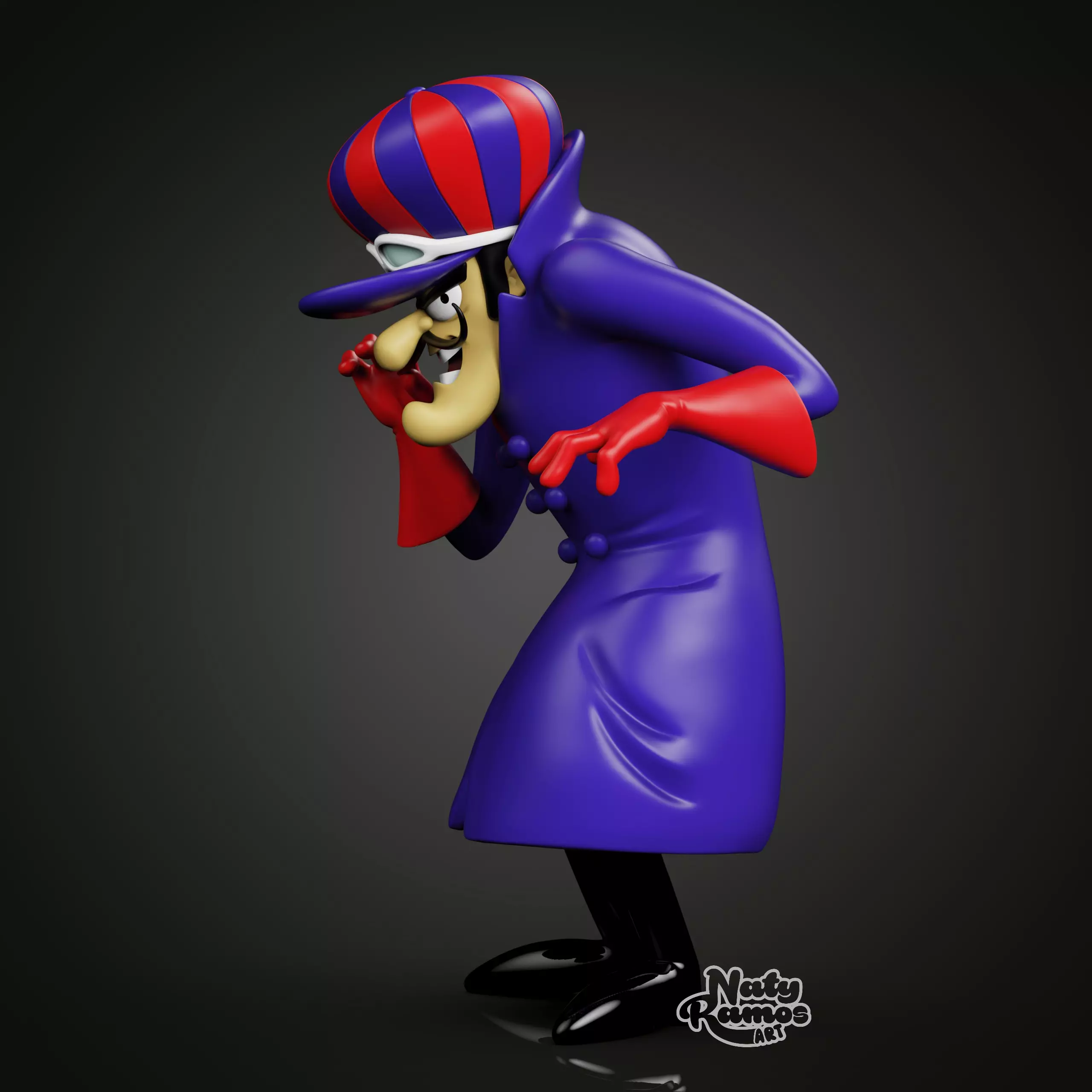 DICK DASTARDLY 3D print model_1