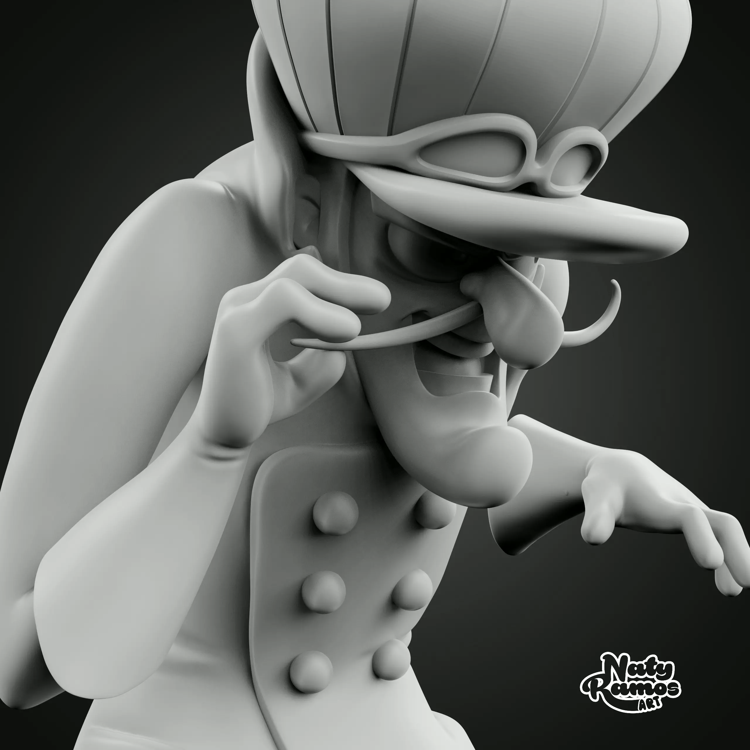 DICK DASTARDLY 3D print model_6