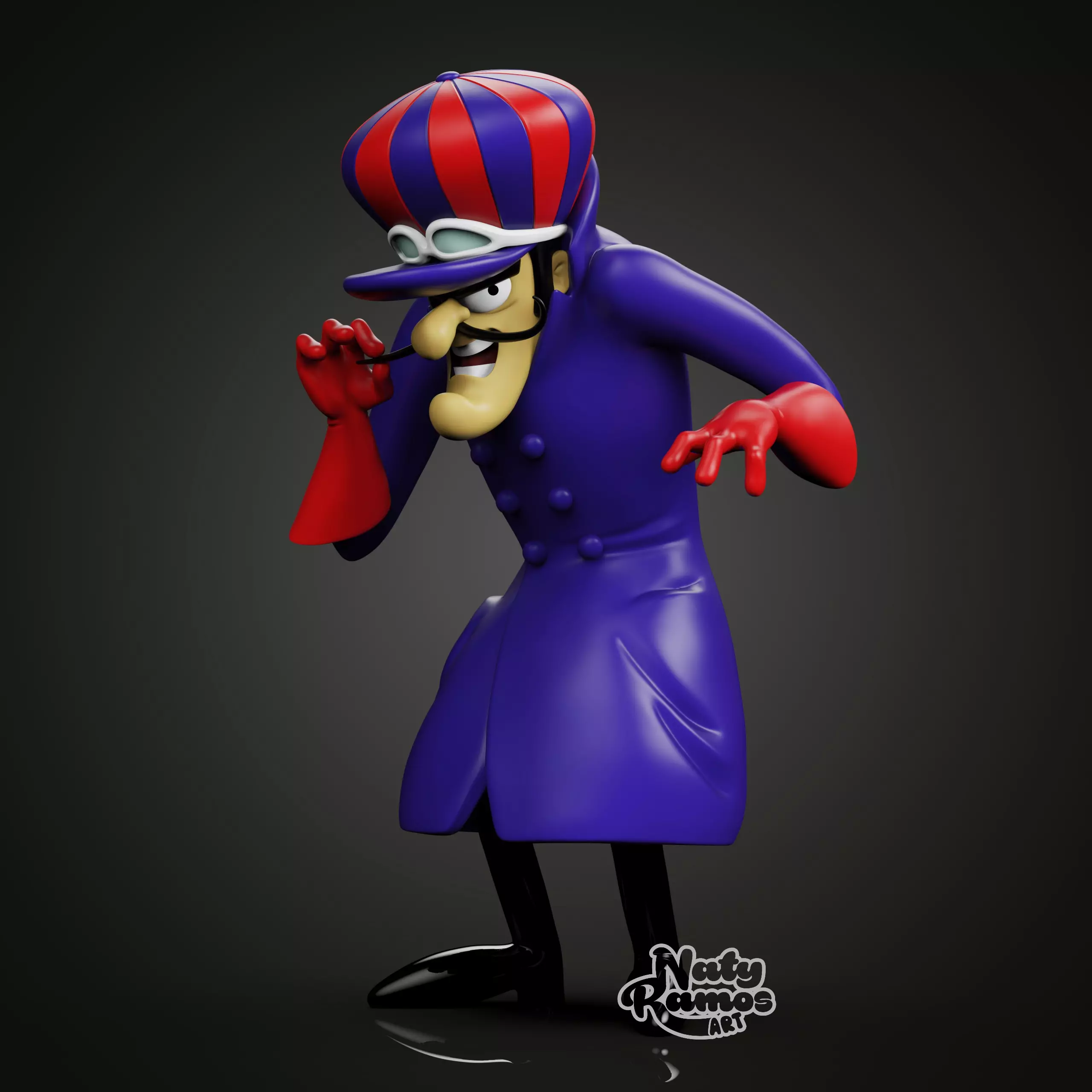 DICK DASTARDLY 3D print model_0