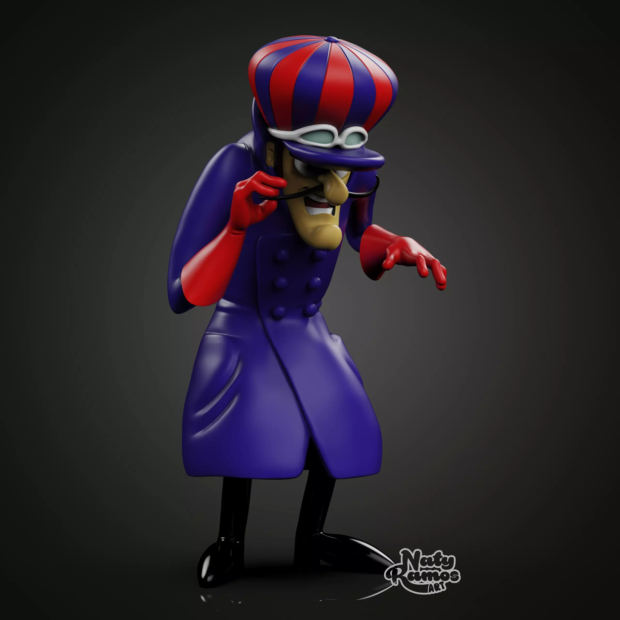 DICK DASTARDLY 3D print model_2