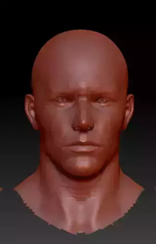Well  Sculpted ToughGuy head  with Zbrush  