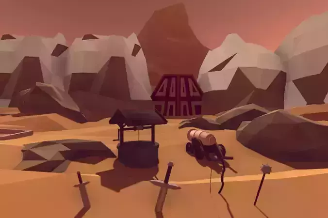 Low Poly Props And Swords