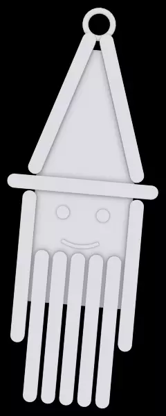 Santa Ornament 3D print model_0