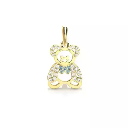 Teddy Bear Pendant 3D print model