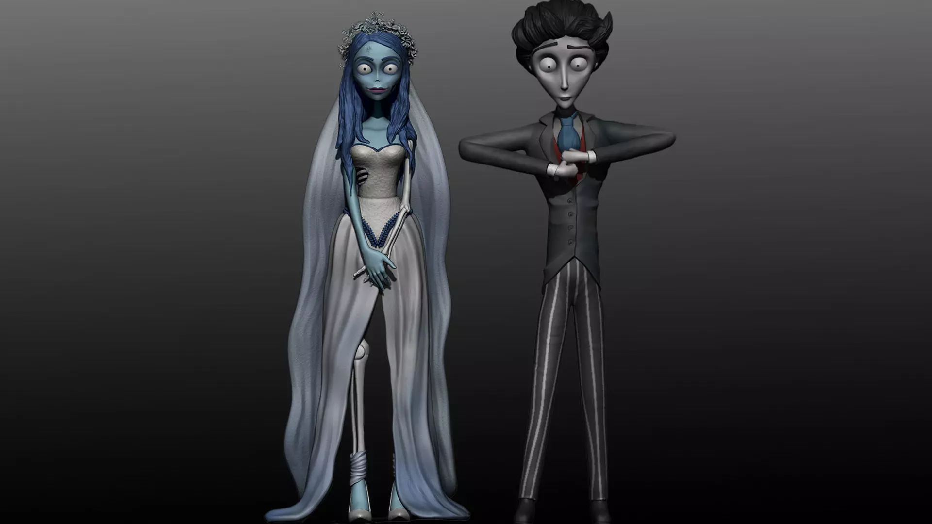 The Corpse Bride Husband and Wife  3D Model Collection_0
