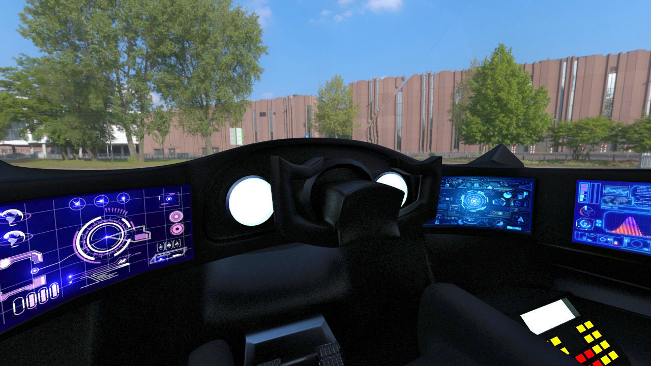 Futuristic Concept Car from 90s movie 3D model_6