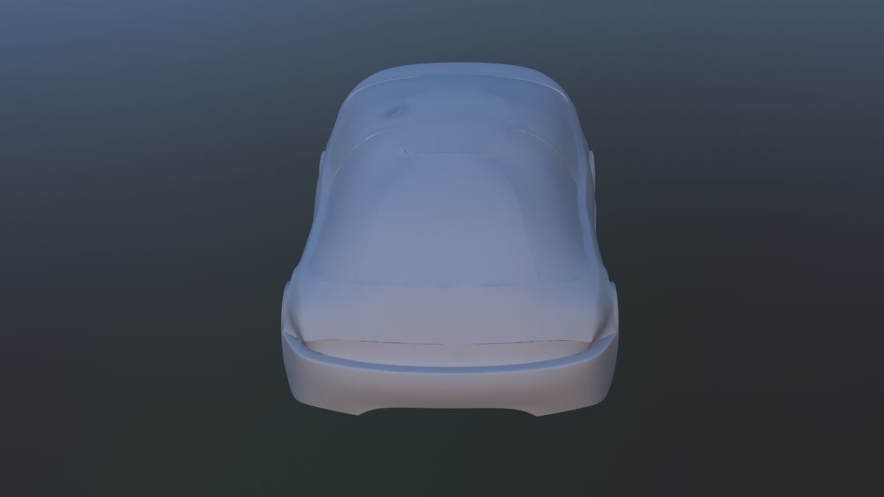 Futuristic Concept Car from 90s movie 3D model_33