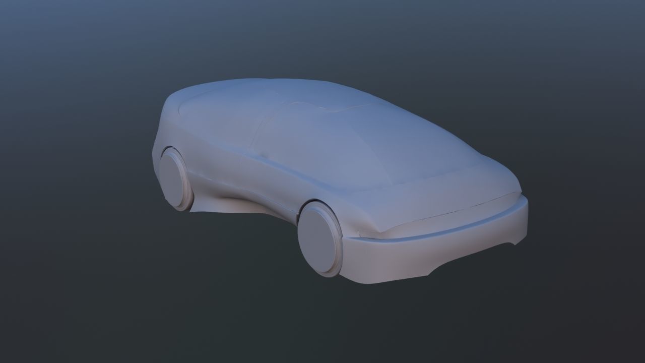 Futuristic Concept Car from 90s movie 3D model_32