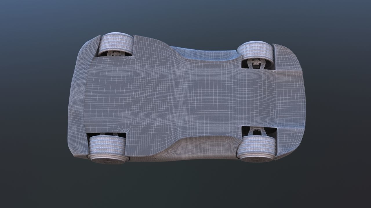 Futuristic Concept Car from 90s movie 3D model_58