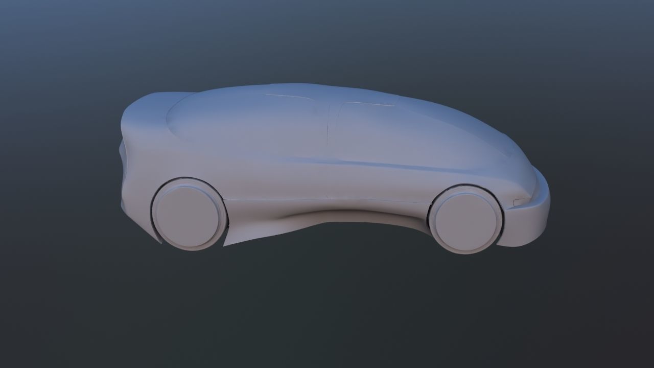 Futuristic Concept Car from 90s movie 3D model_31