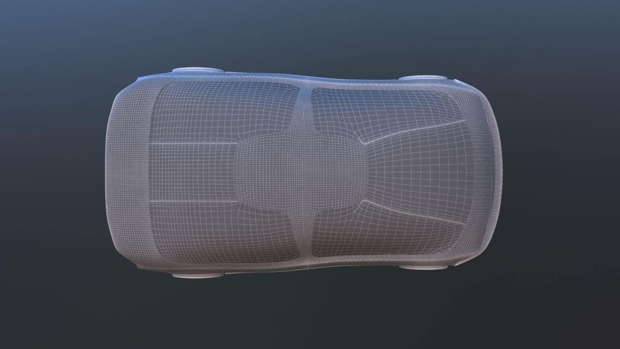 Futuristic Concept Car from 90s movie 3D model_57
