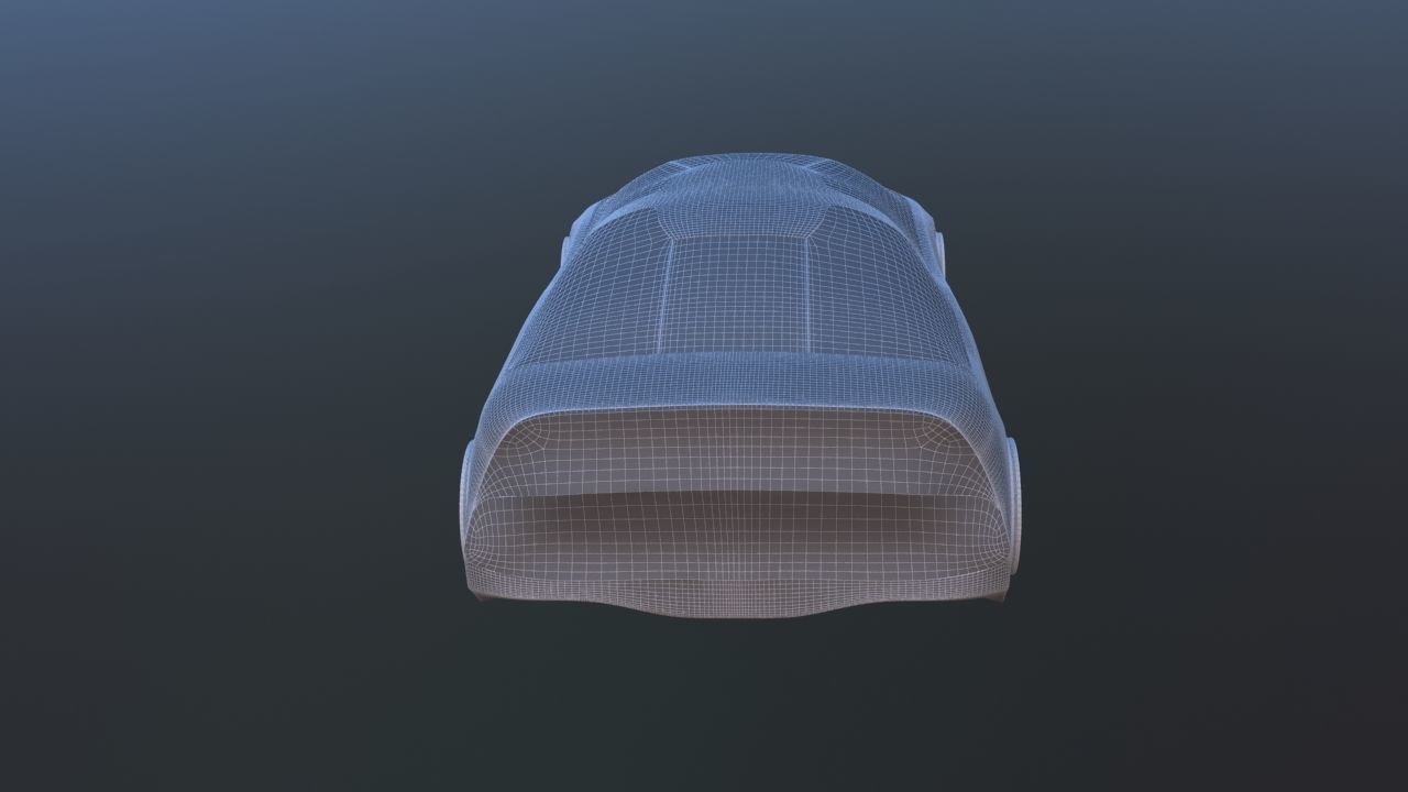 Futuristic Concept Car from 90s movie 3D model_37