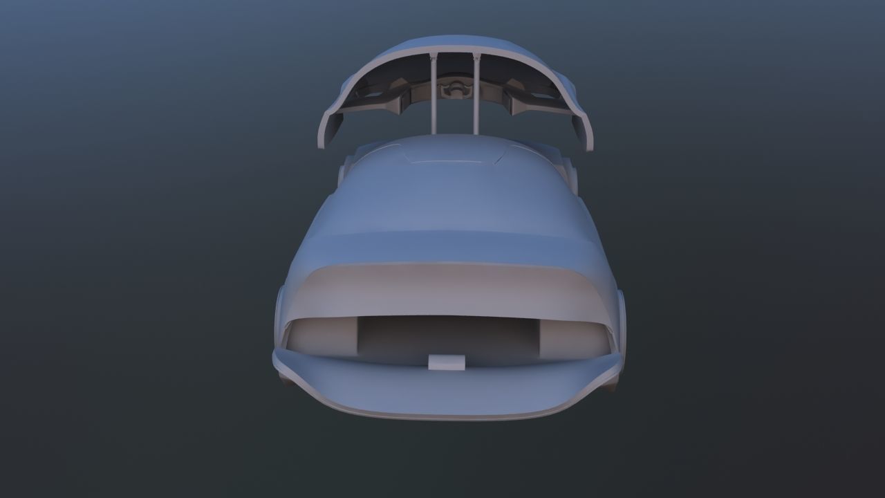 Futuristic Concept Car from 90s movie 3D model_45