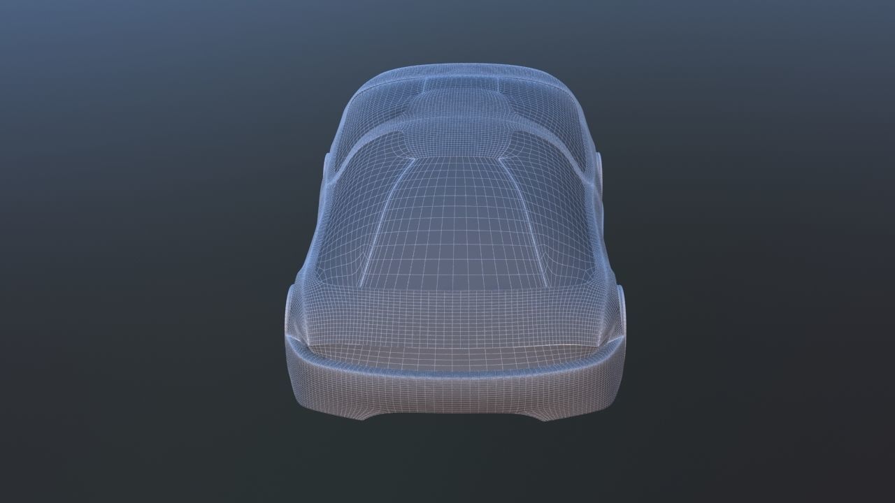 Futuristic Concept Car from 90s movie 3D model_41