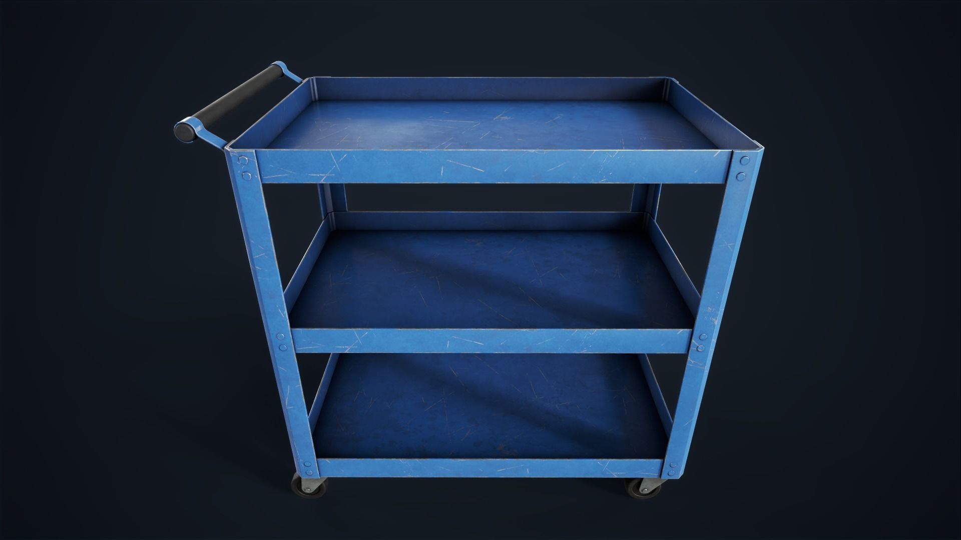 Industrial trolleys Low-poly 3D model_13