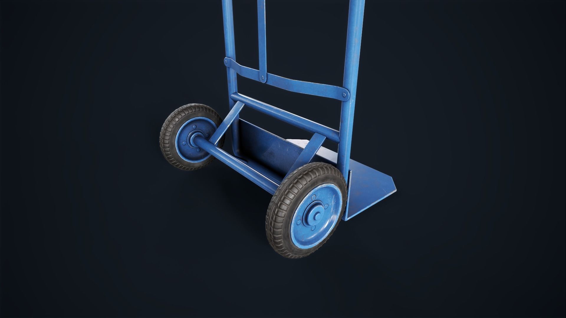 Industrial trolleys Low-poly 3D model_4