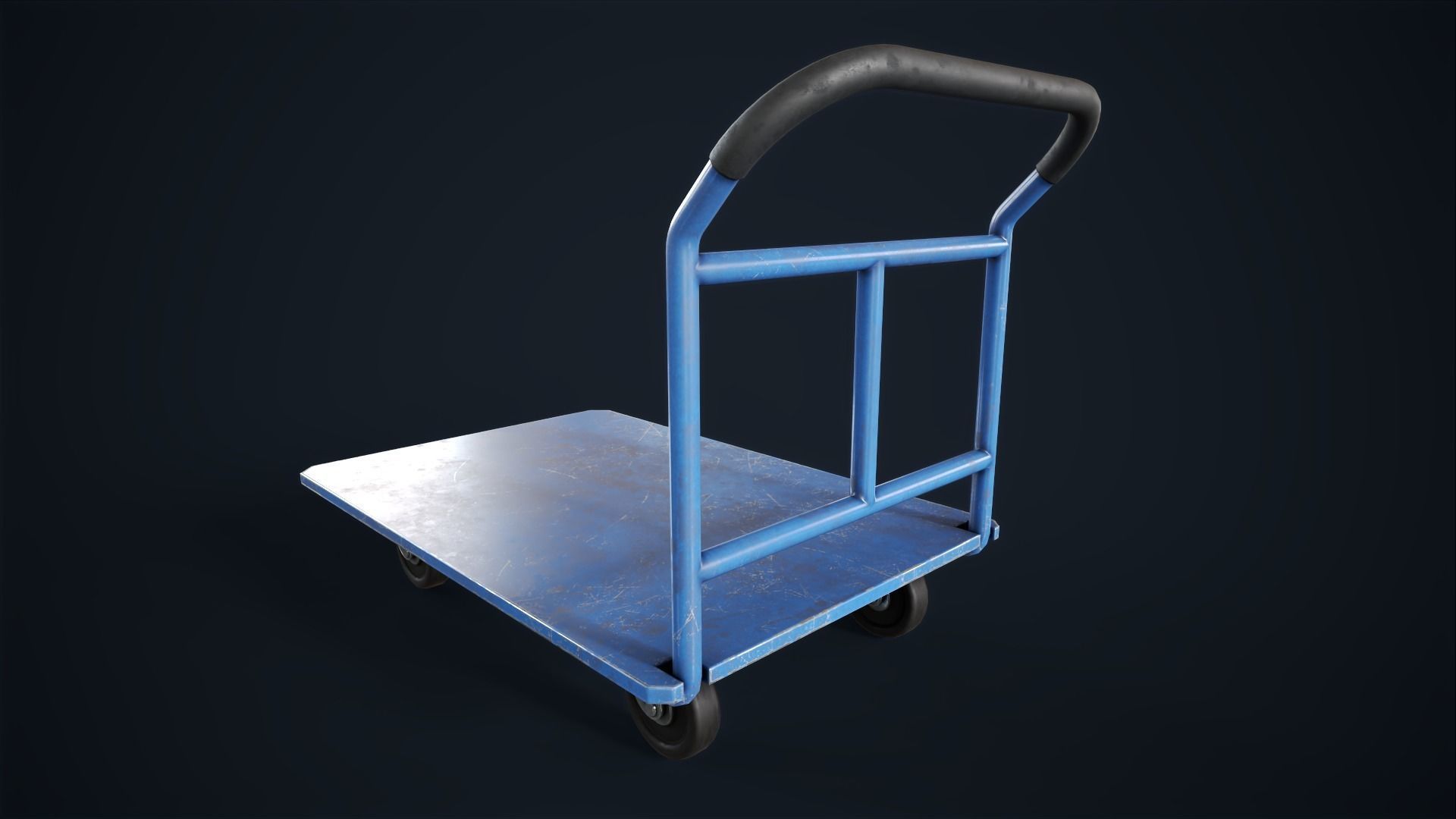 Industrial trolleys Low-poly 3D model_15