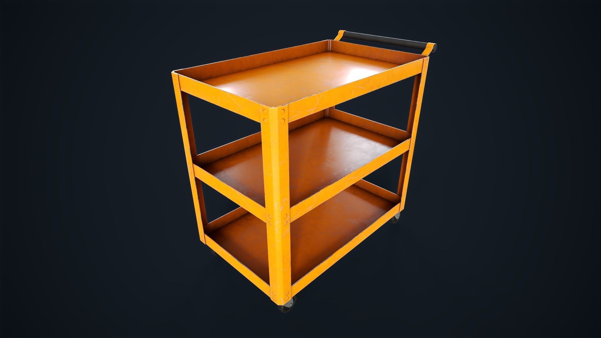 Industrial trolleys Low-poly 3D model_14