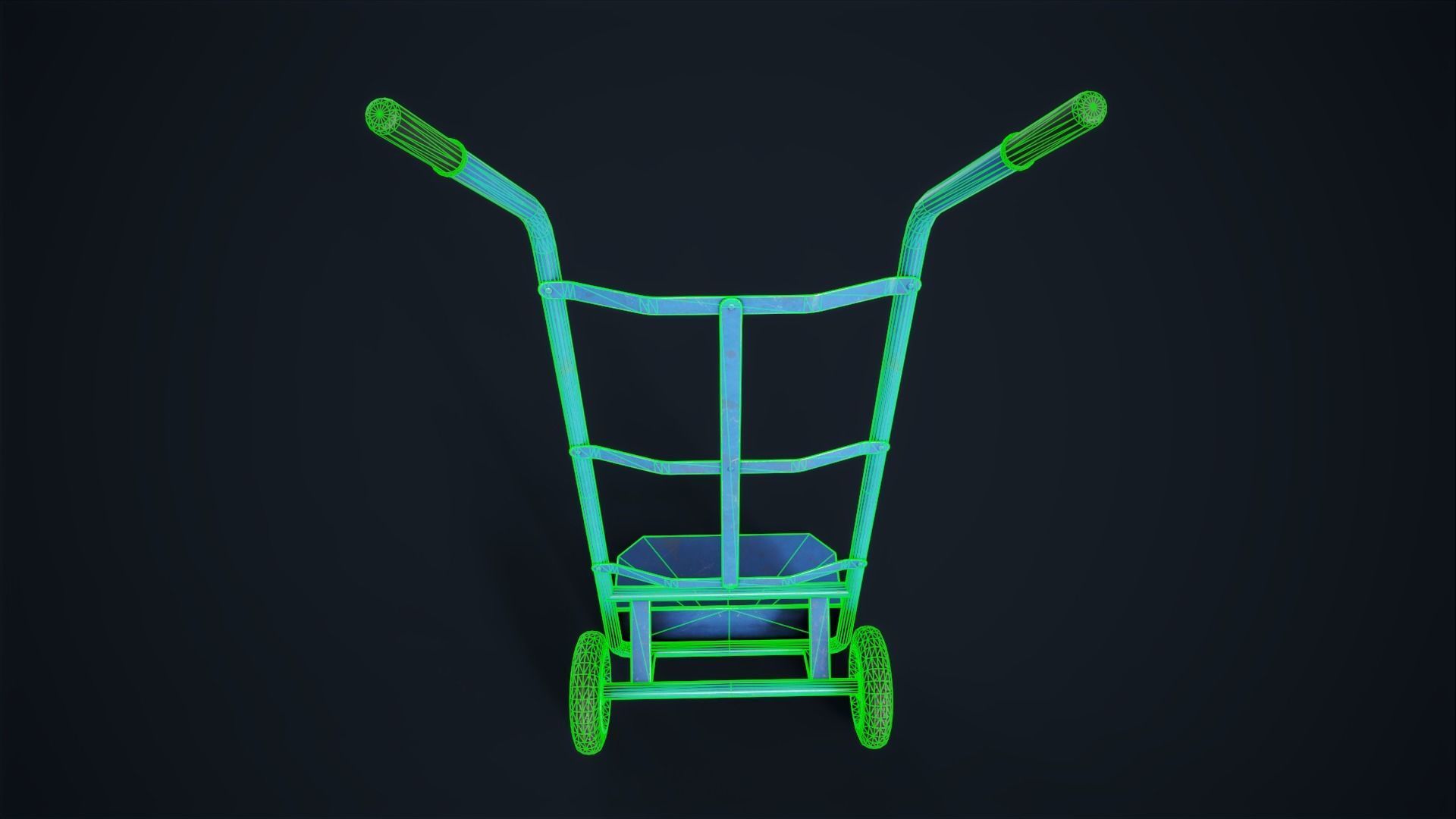 Industrial trolleys Low-poly 3D model_22