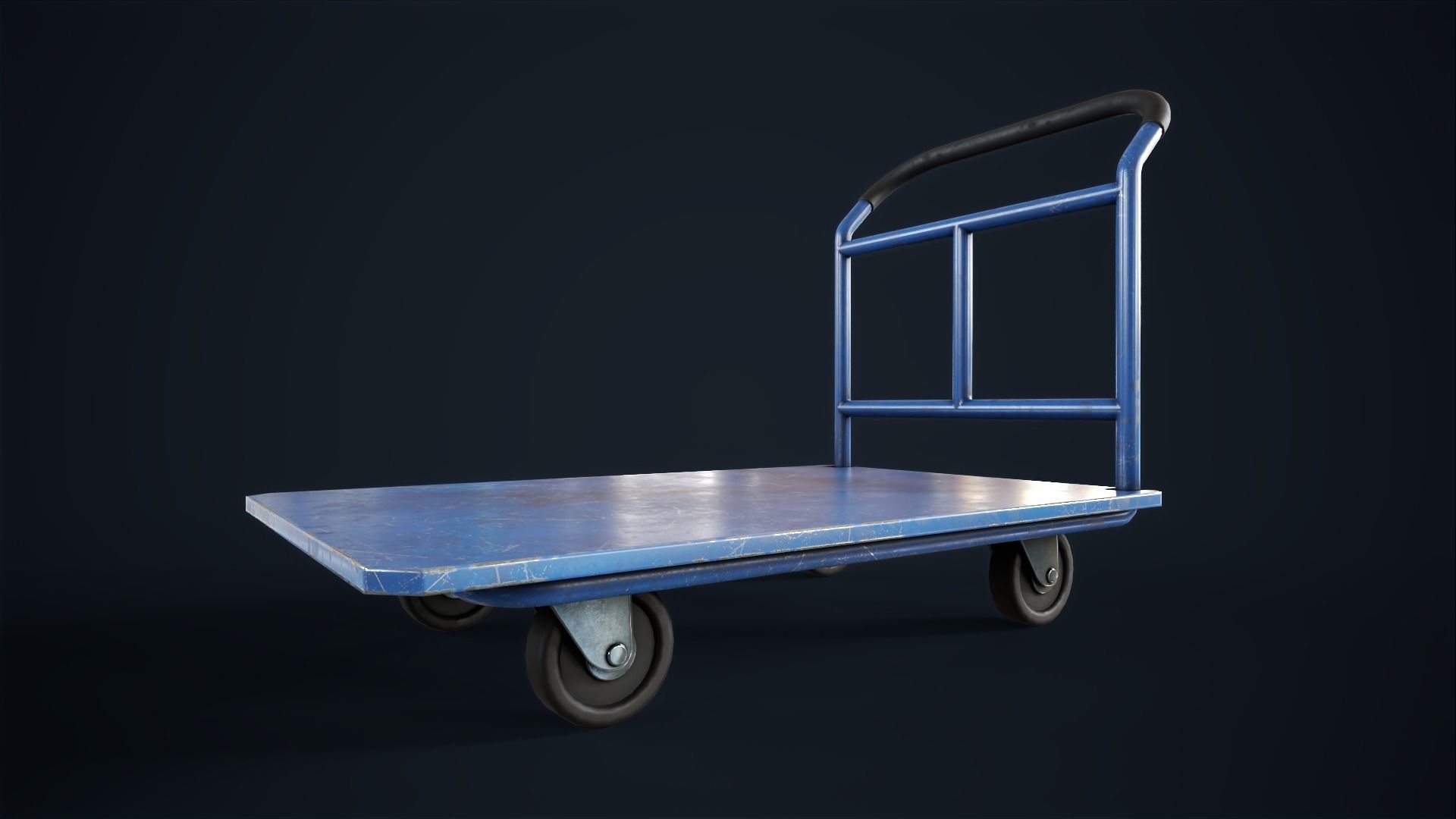 Industrial trolleys Low-poly 3D model_18