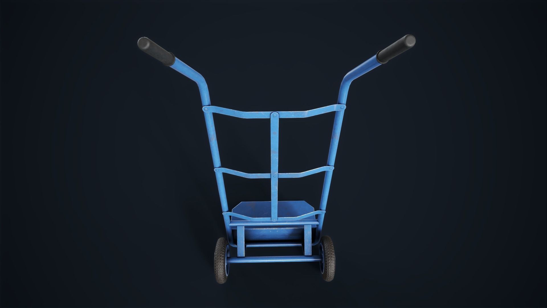 Industrial trolleys Low-poly 3D model_6