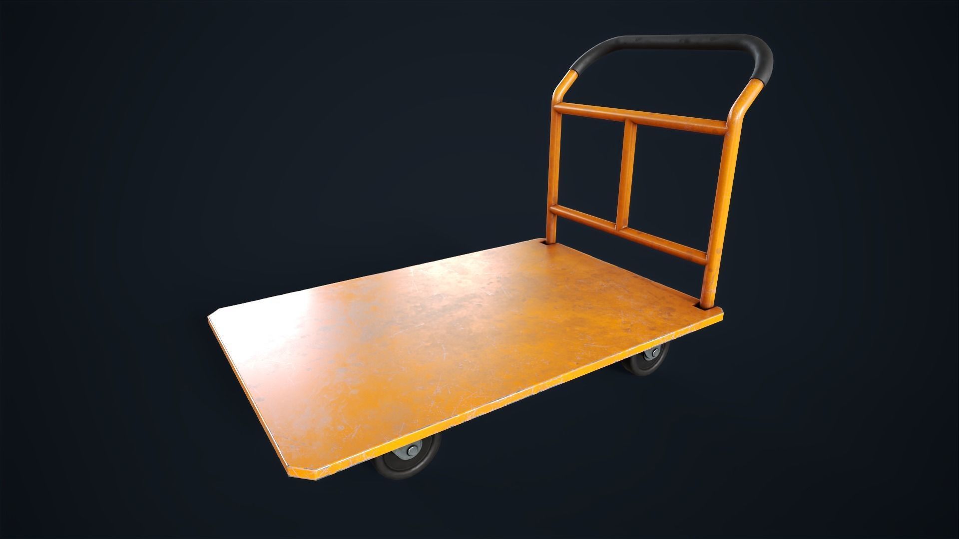 Industrial trolleys Low-poly 3D model_20
