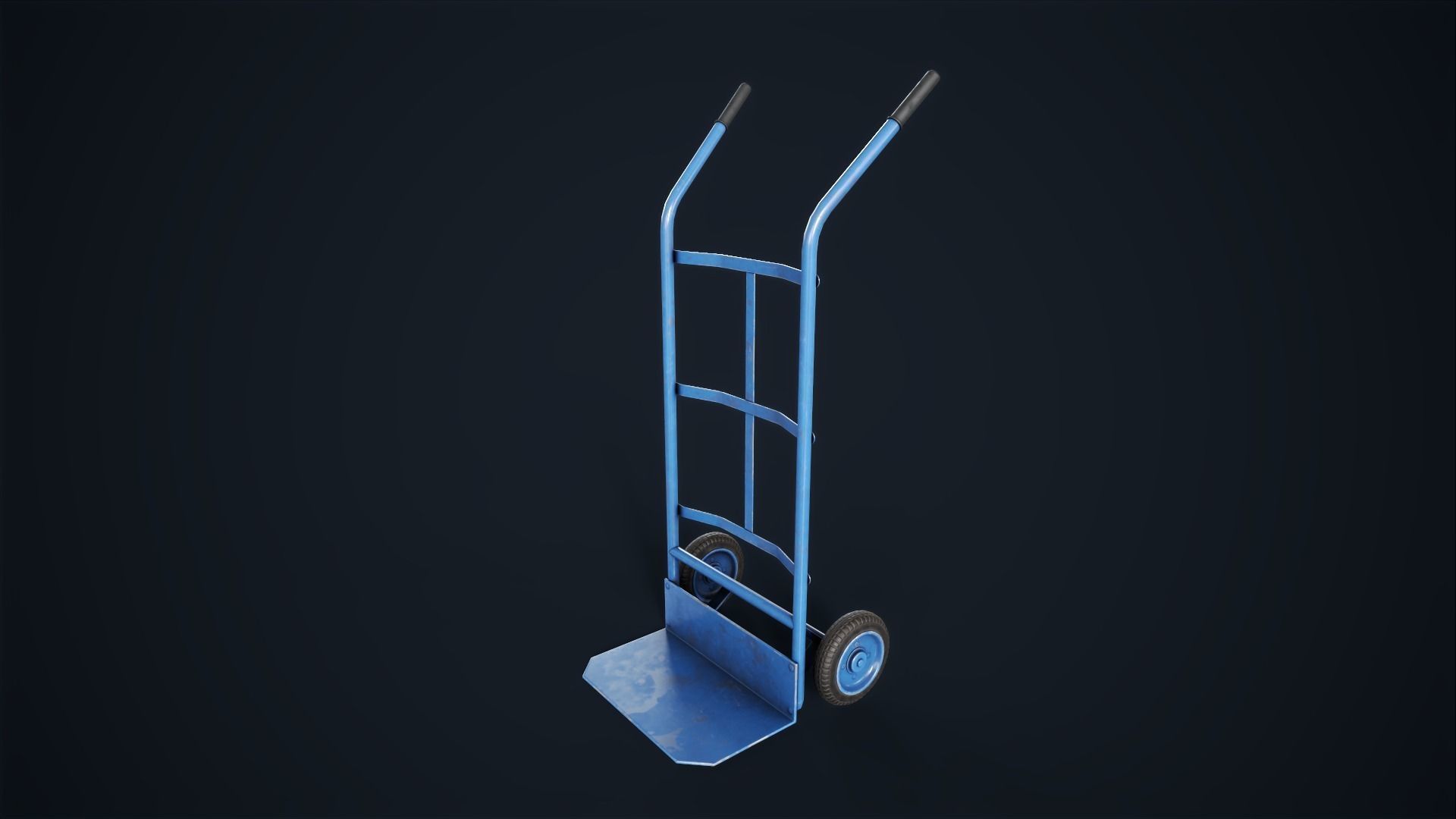 Industrial trolleys Low-poly 3D model_3