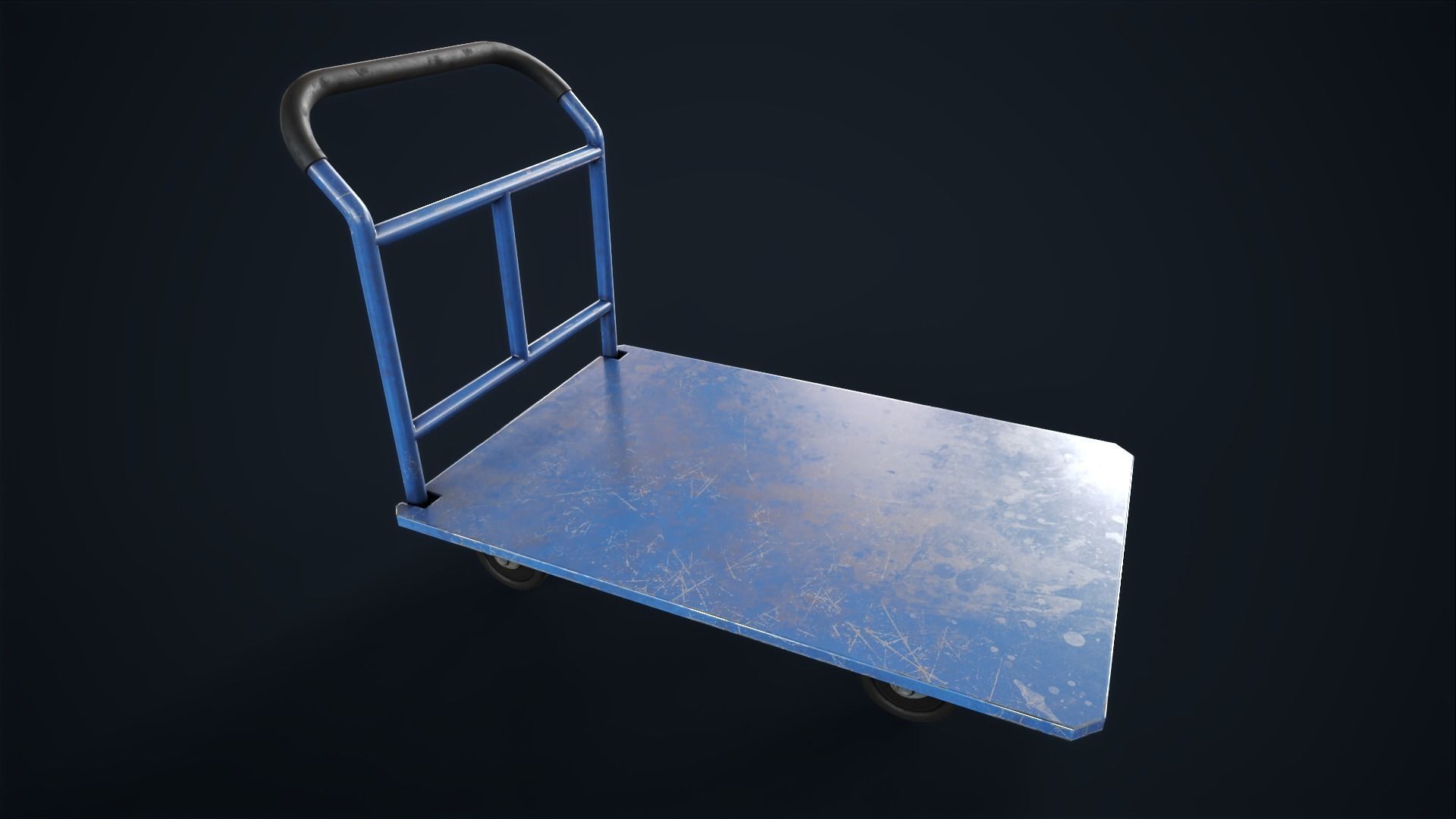 Industrial trolleys Low-poly 3D model_19