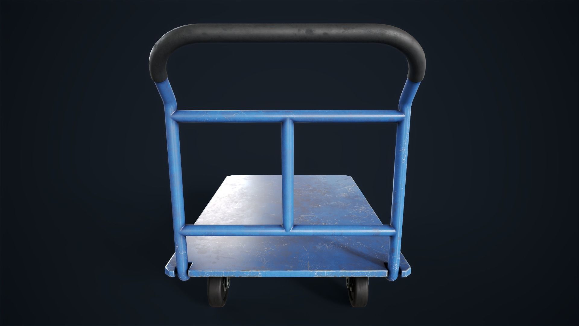 Industrial trolleys Low-poly 3D model_17