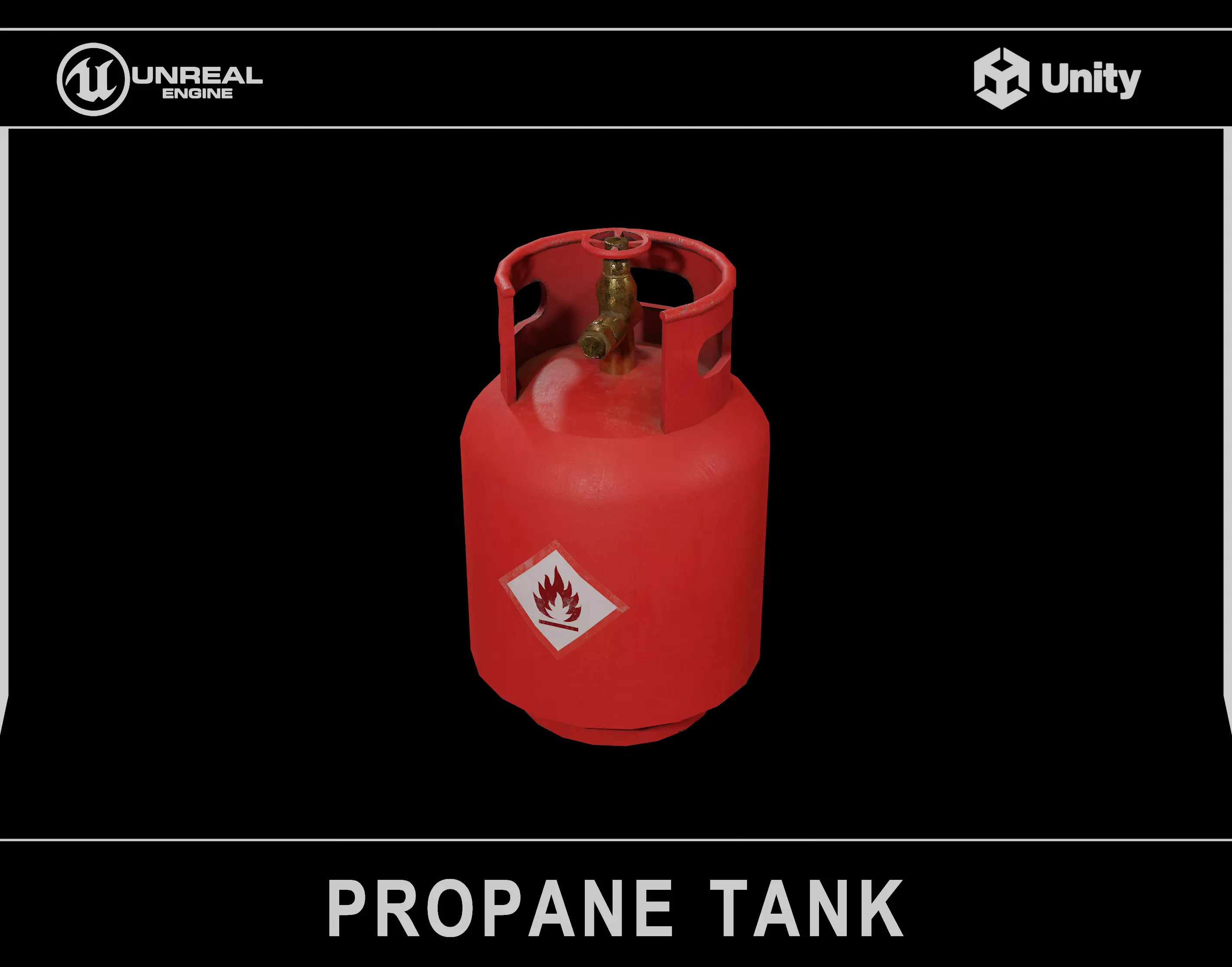 Propane Tank Low-poly 3D model