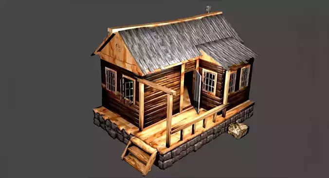 wooden cabin house lodge
