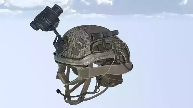 Combat helmet Low-poly 3D model