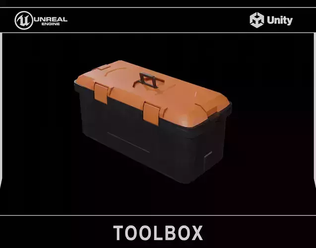 Toolbox Low-poly 3D model