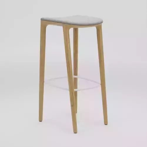 Wooden Bar Stool 3D Model Artisan Neva Bar Stool