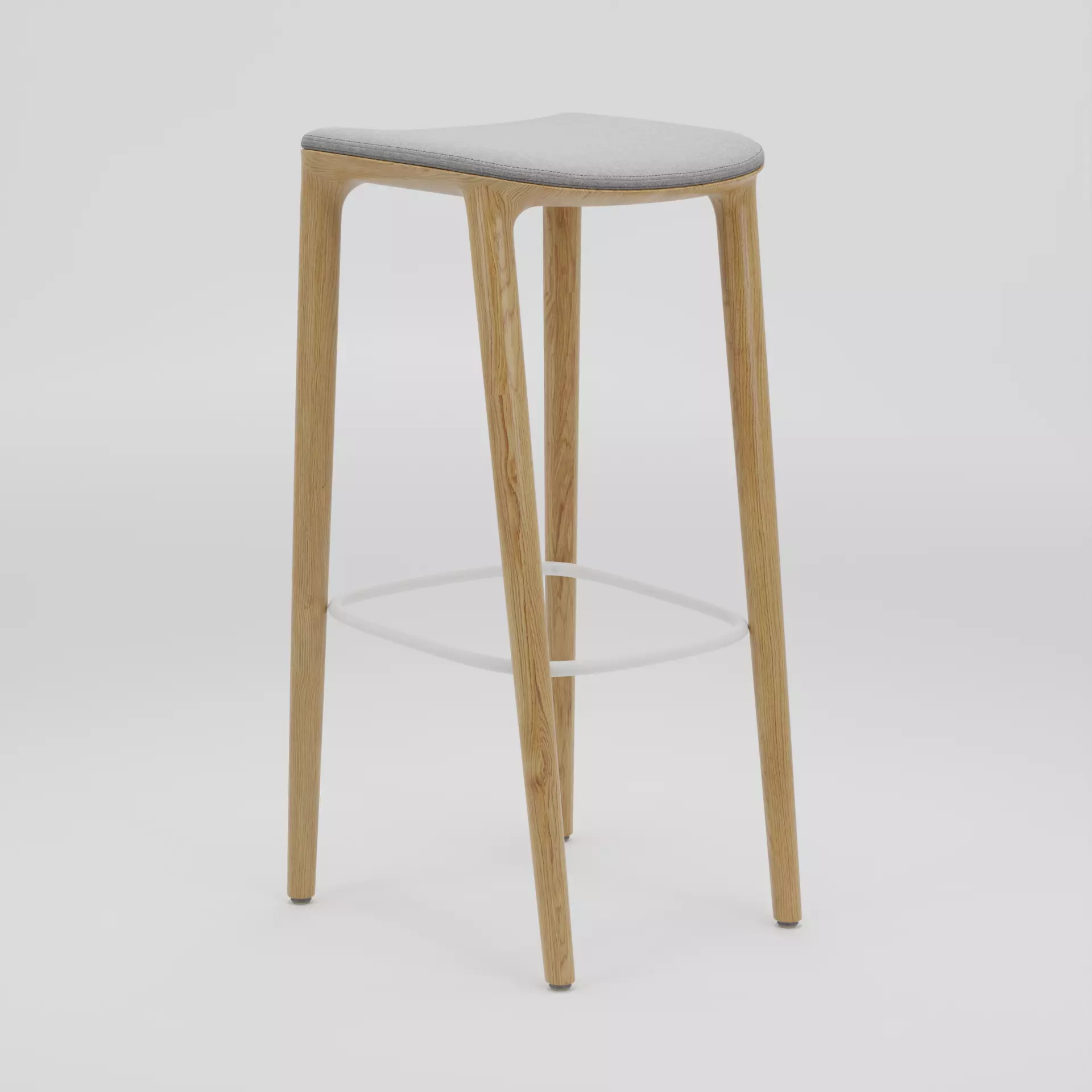 Wooden Bar Stool 3D Model Artisan Neva Bar Stool 3D model_0