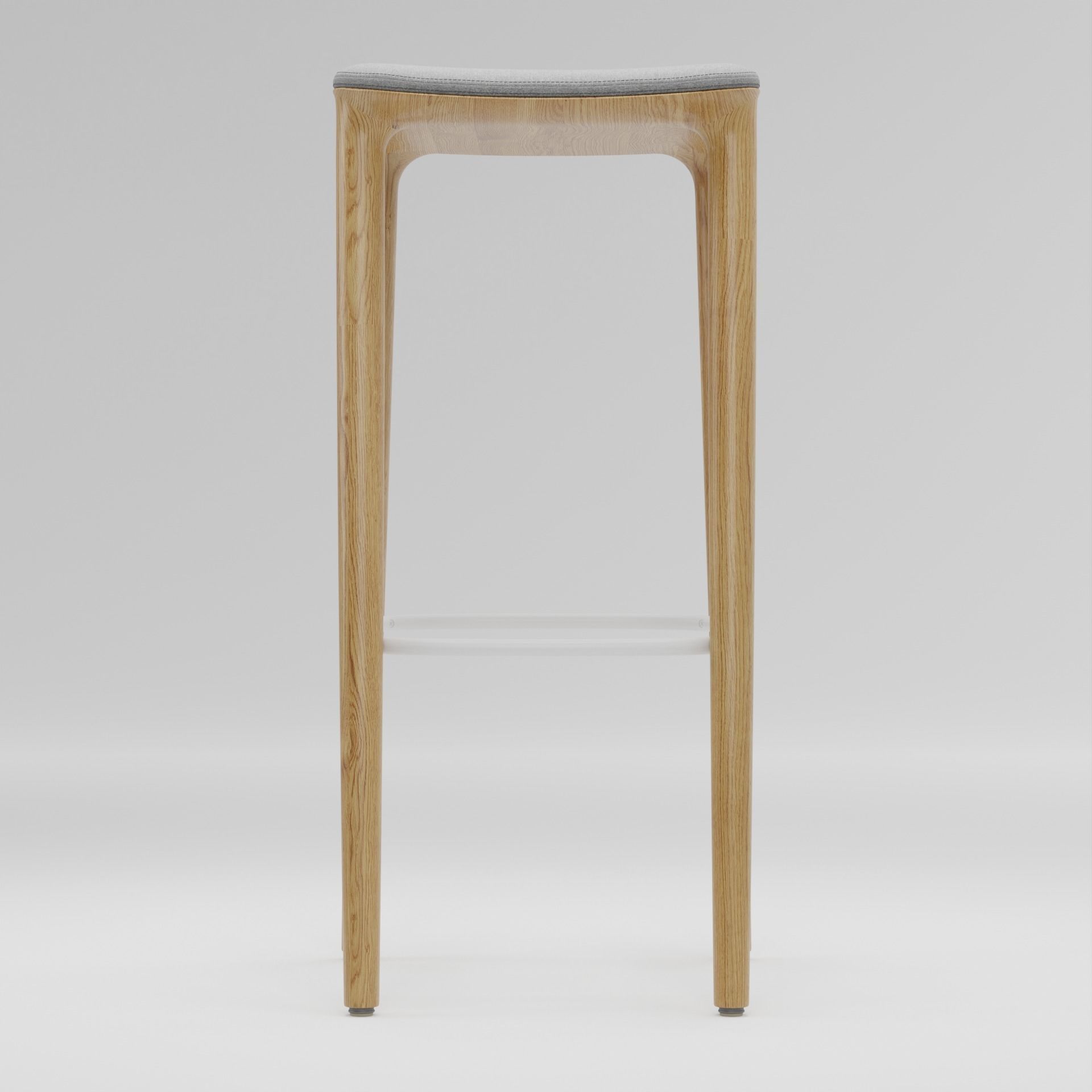 Wooden Bar Stool 3D Model Artisan Neva Bar Stool 3D model_2