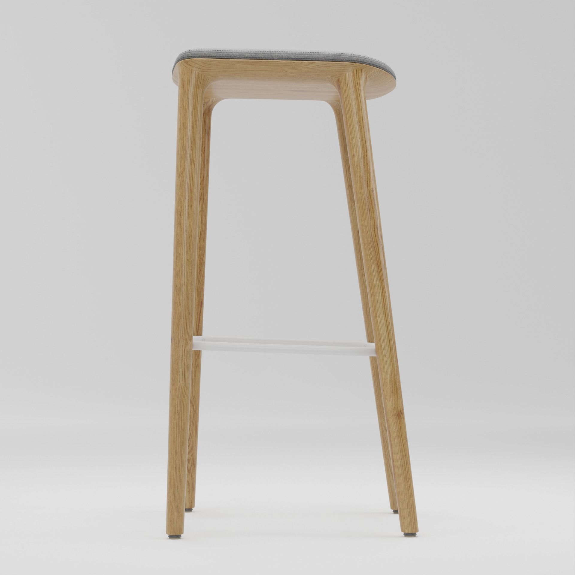 Wooden Bar Stool 3D Model Artisan Neva Bar Stool 3D model_3