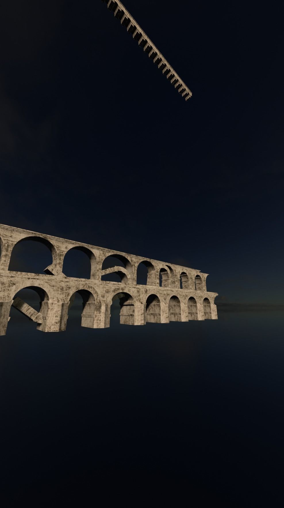 Epic Pont du Gard Build Animation Low-poly 3D model_2