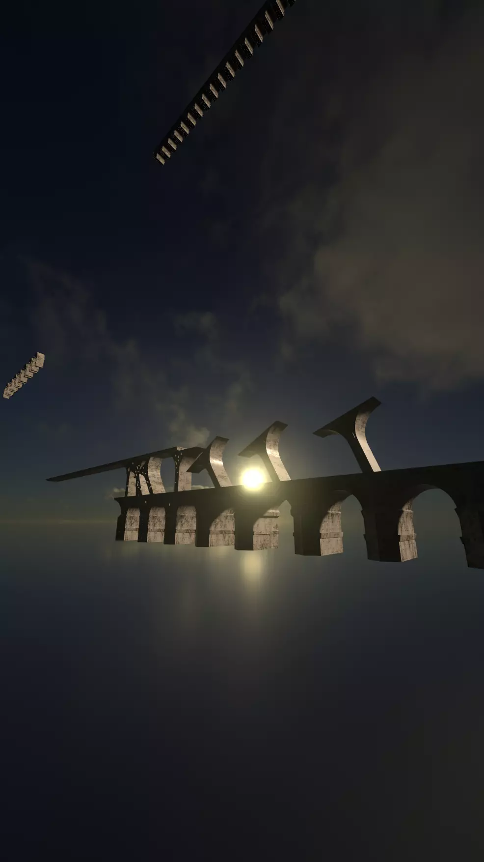 Epic Pont du Gard Build Animation Low-poly 3D model_0