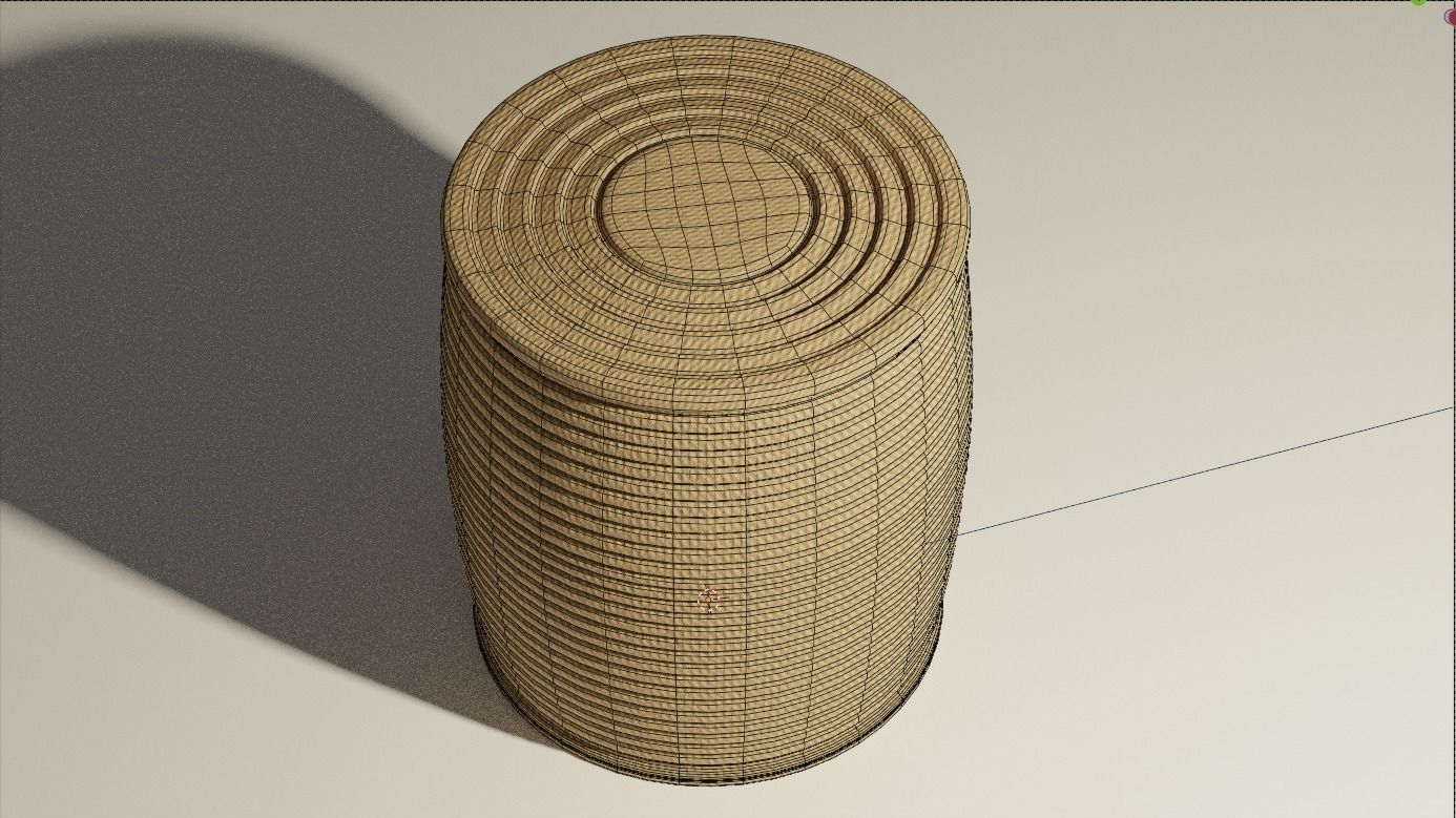 Coastal Boho Side Table Low-poly 3D model_3