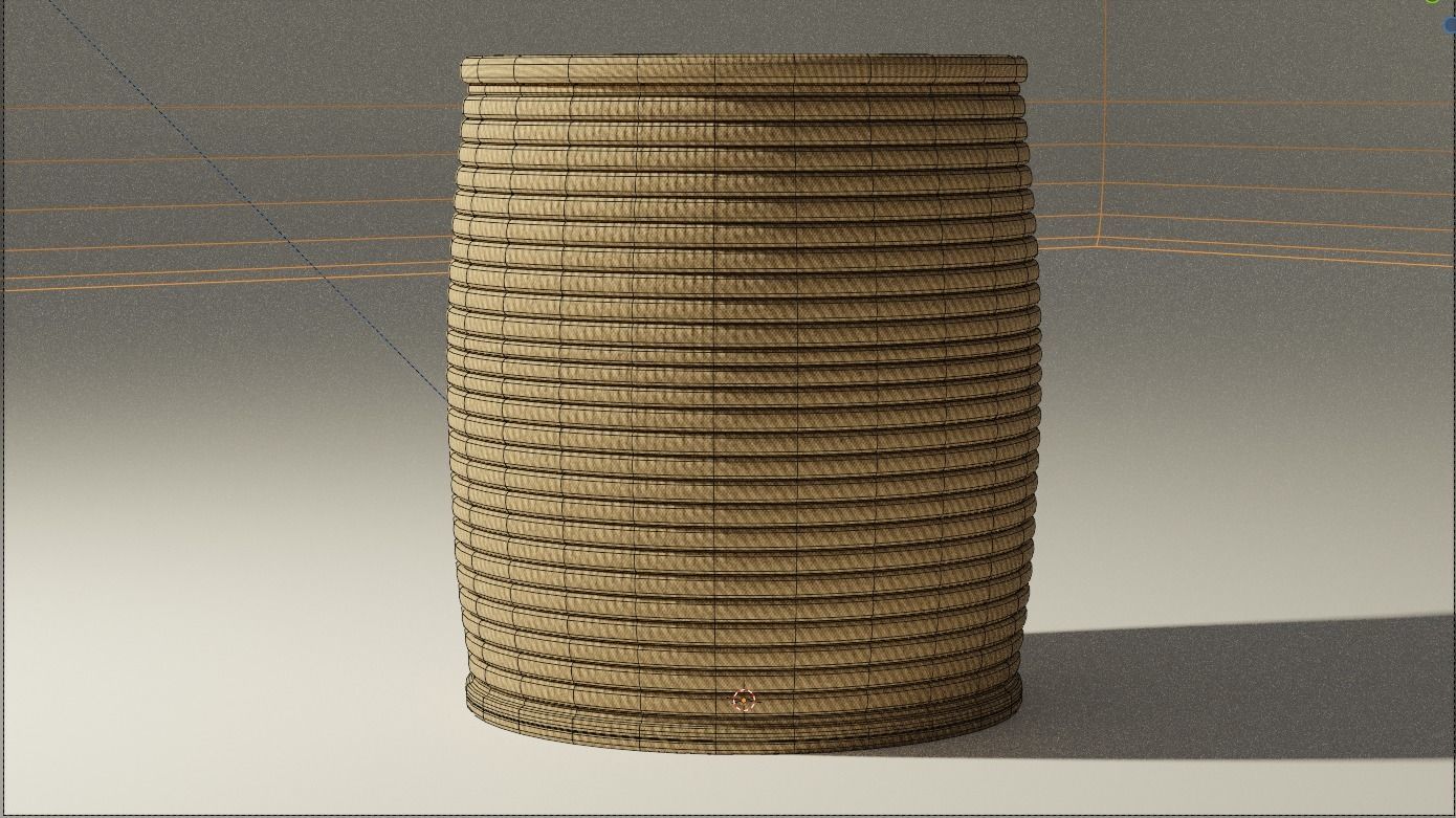 Coastal Boho Side Table Low-poly 3D model_5