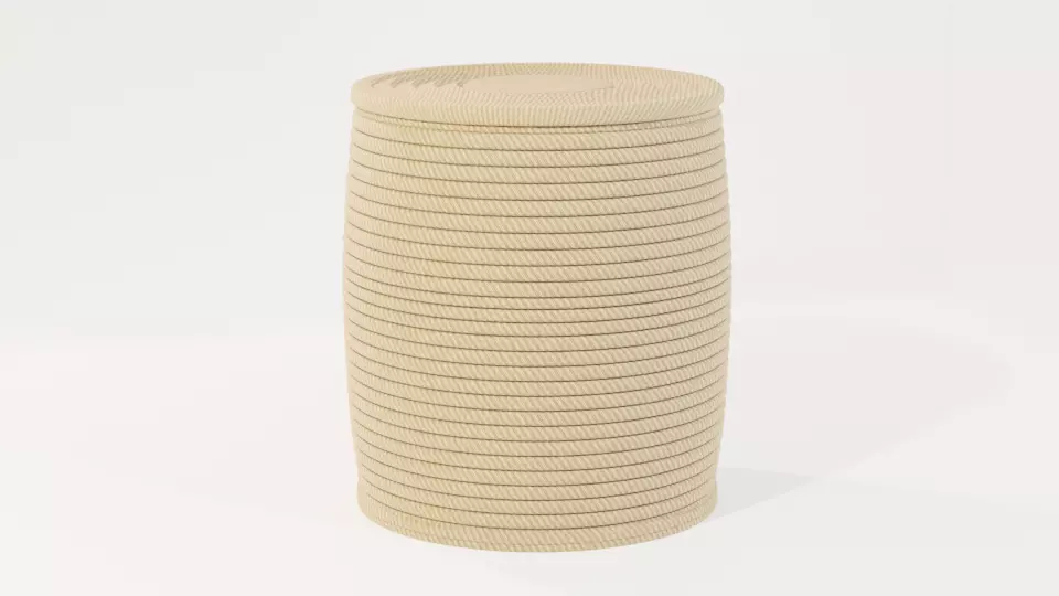 Coastal Boho Side Table Low-poly 3D model_0