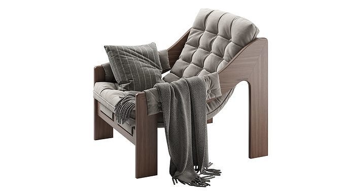 Halston Chair 3D model 3