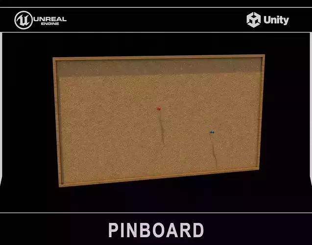 Pinboard Low-poly 3D model