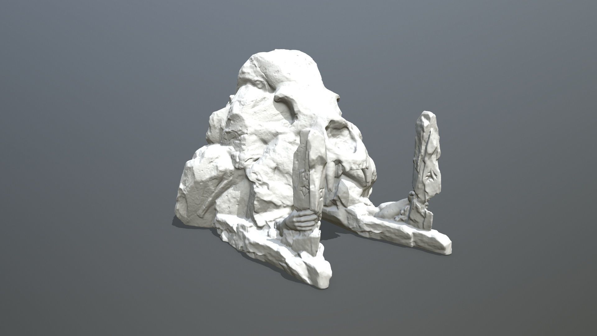 Skull Gate 2 Stl 3D print model_4