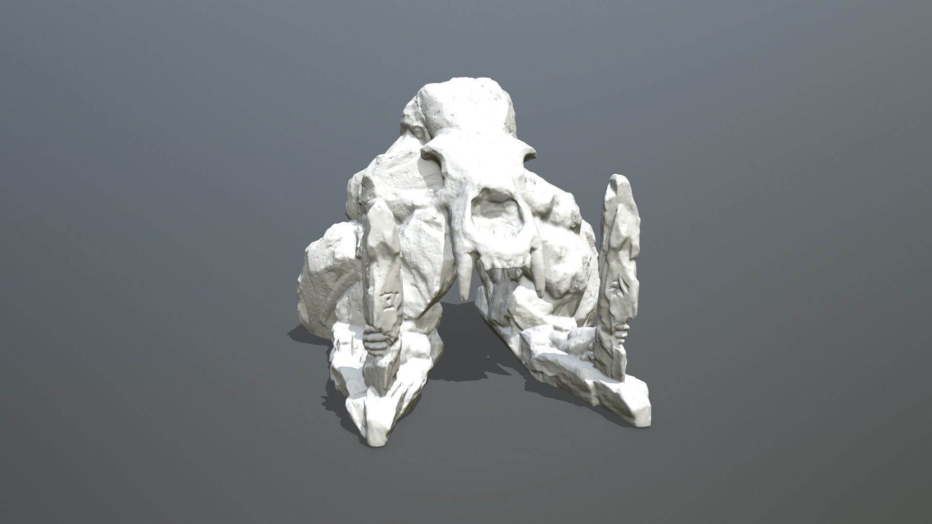 Skull Gate 2 Stl 3D print model_1