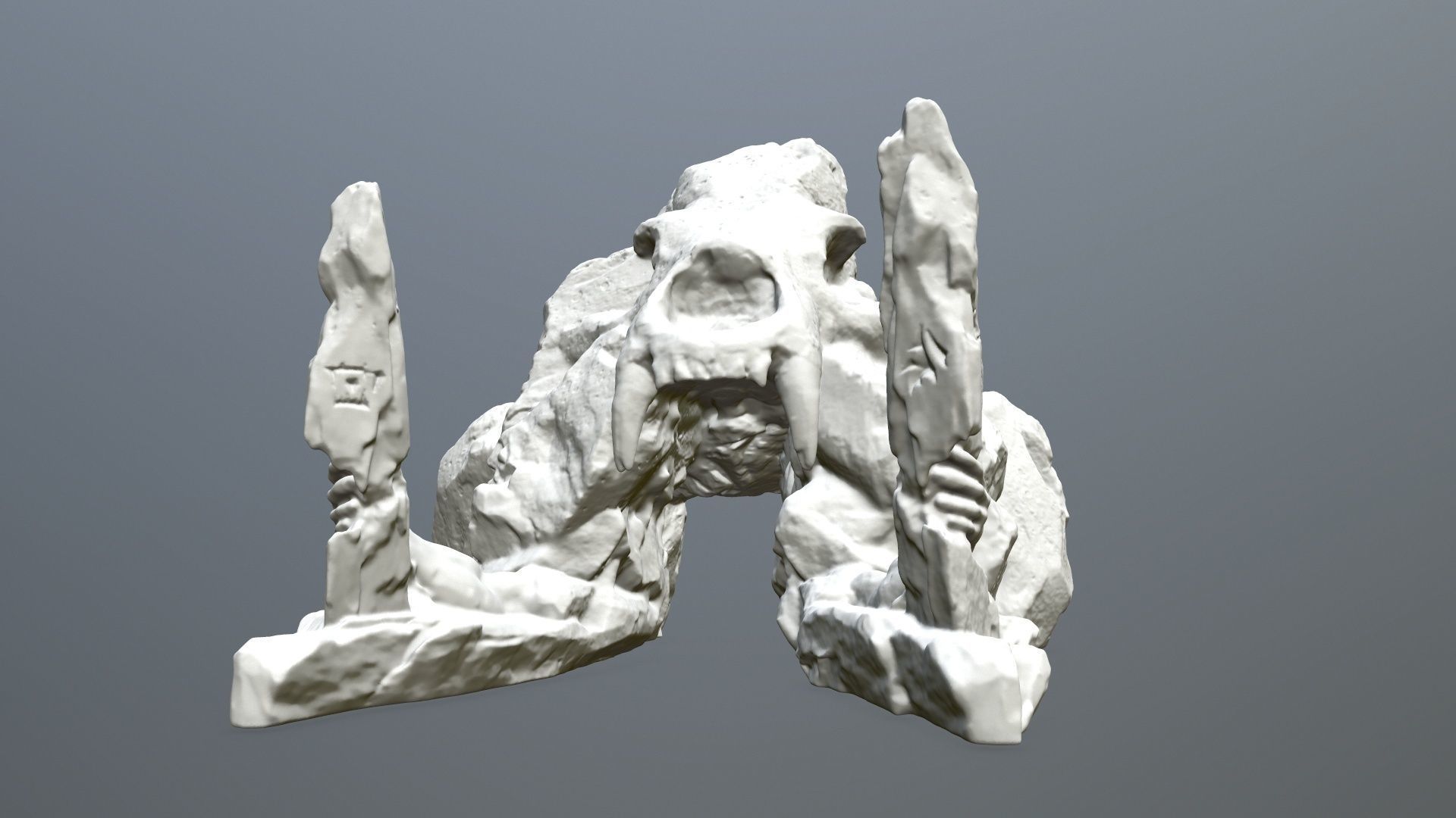 Skull Gate 2 Stl 3D print model_3